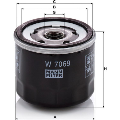Mann & Hummel Ölfilter PKW W 7069 Mann & Hummel Ölfilter PKW W 7069