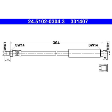 Bremsschlauch 24.5102-0304.3