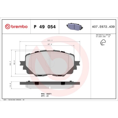 BREMBO Bremsklötze VA MAZDA MX-5 15 PRIME LINE P 49 054 BREMBO Bremsklötze VA MAZDA MX-5 15 PRIME LINE P 49 054