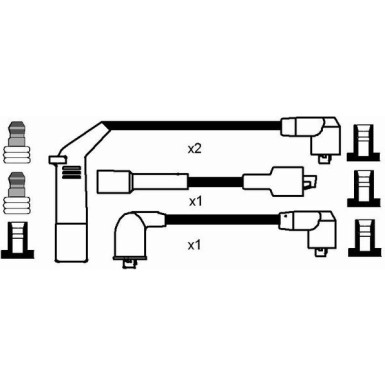 RC-DW304 NGK - Zündkabelsatz CHEVROLET MATIZ 0.8,3.05 7367