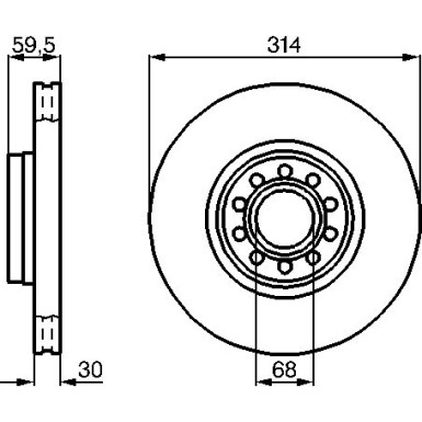 Bremsscheibe VA 0 986 478 617 Bremsscheibe VA 0 986 478 617