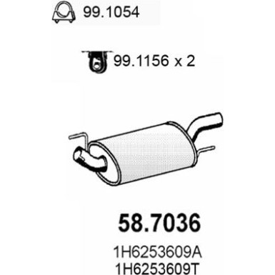 Endschalldämpfer 58.7036