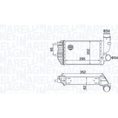 MAGNETI MARELLI Ladeluftkühler 351319205000 MAGNETI MARELLI Ladeluftkühler 351319205000