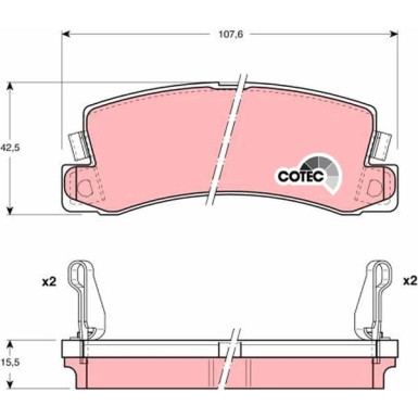 Bremsbelagsatz Toyota T. Camry/Carina/Celica 1,6-3,0 86-01 COTEC GDB1168