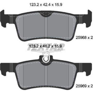 Bremsbelagsatz Peugeot T. 308 1.2-2.0 13 2596801 Bremsbelagsatz Peugeot T. 308 1.2-2.0 13 2596801