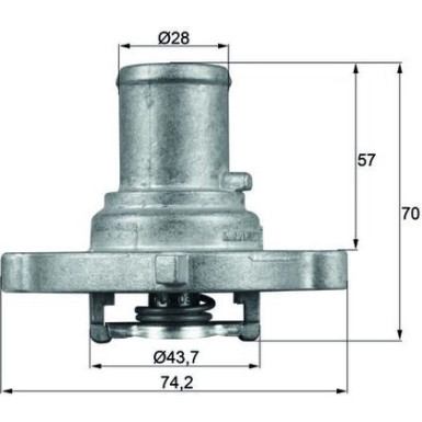 Integralthermostat mit Dichtung TI 122 87D
