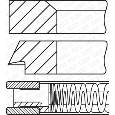 GOETZE ENGINE Kolbenringsatz 08-424700-00
