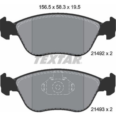 Bremsbelagsatz Volvo P. C70/V70/S70 2,0-2,5 97-05 Q+ 2149201 Bremsbelagsatz Volvo P. C70/V70/S70 2,0-2,5 97-05 Q+ 2149201
