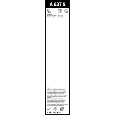 Bosch Scheibenwischer Aerotwin A637S 475/500 3397007637 Bosch Scheibenwischer Aerotwin A637S 475/500 3397007637