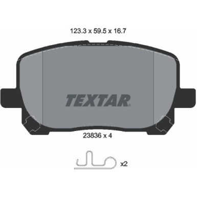 Bremsbelagsatz Toyota P. Avensis Verso 01-05 2.0D4D 2383601 Bremsbelagsatz Toyota P. Avensis Verso 01-05 2.0D4D 2383601