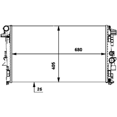 Kühler, Motorkühlung CR 608 000P Kühler, Motorkühlung CR 608 000P