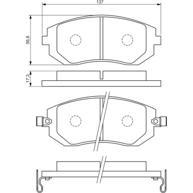 Bremsklötze SUBARU 0 986 494 558 Bremsklötze SUBARU 0 986 494 558