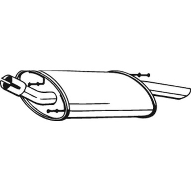 Bosch Automotive Auspuffschalldämpfer 154-153