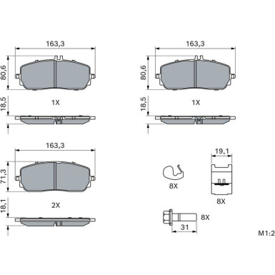 Bremsbelag 0 986 424 888 Bremsbelag 0 986 424 888
