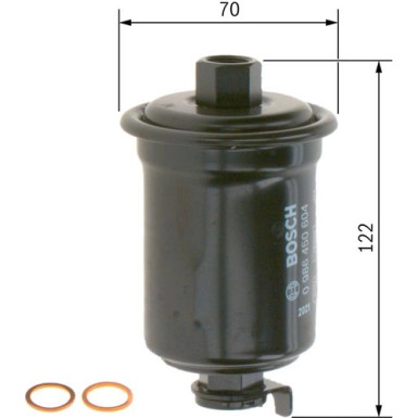 Kraftstofffilter MITSUBISHI,TOYOTA,LEXUS,DODGE 0 986 450 604