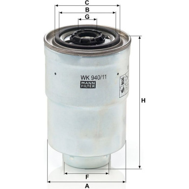 Mann & Hummel Kraftstofffilter PKW Isuzu,Hyundai,Opel,Mazda,Kia wk 940/11 x