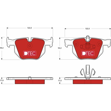 Bremsbelagsatz Bmw T. 3 05-13 Dtec Cotec DTEC COTEC GDB1560DTE