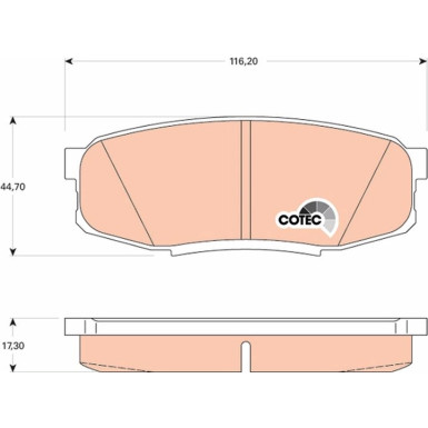 Bremsklötze HA TOYOTA Land Cruiser 08 COTEC GDB3491