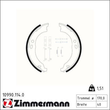 ZIMMERMANN Bremsbacken 10990.114.0