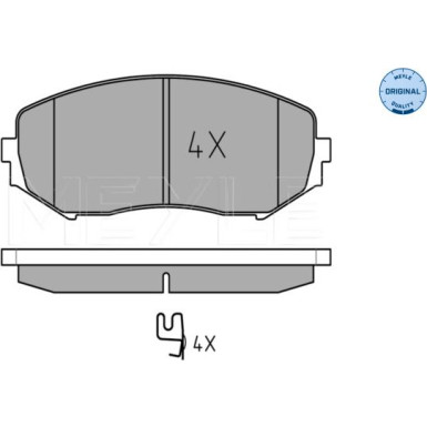 Bremsbelagsatz Suzuki P. Grand Vitara 1.6/2.0 05- Mit Sensor MEYLE-ORIGINAL: True to OE 025 243 4617/W