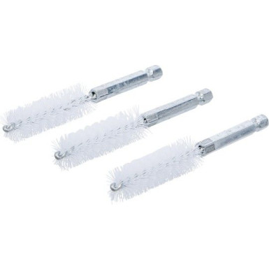 BGS Nylonbürste 15 mm Antrieb Außensechskant 6,3 mm (1/4 ) 3-tlg 3078-15-N