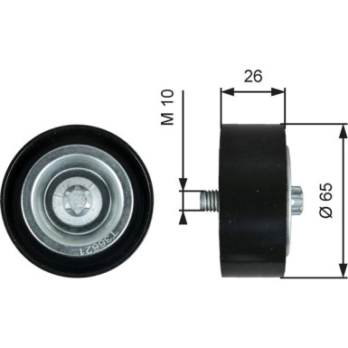 Umlenk-/Führungsrolle, Keilrippenriemen T36621