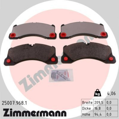 ZIMMERMANN Bremsbeläge 25007.968.1 rd:z