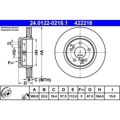 ATE Bremsscheibe 24.0122-0218.1