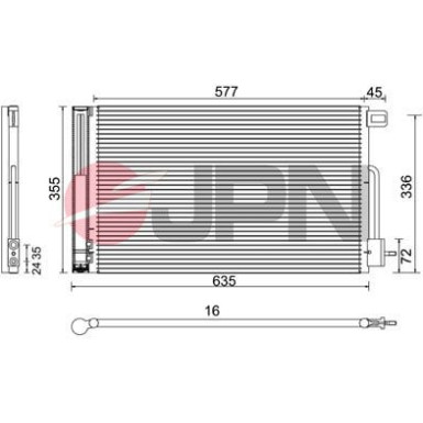 JPN Kondensator, Klimaanlage 60C9098-JPN