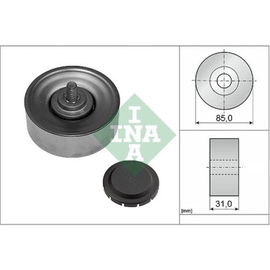 Umlenk-/Führungsrolle, Keilrippenriemen 532 0569 10
