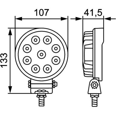 Arbeitsscheinwerfer 1G0 357 101-012 Arbeitsscheinwerfer 1G0 357 101-012