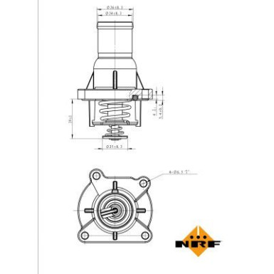 Thermostat, Kühlmittel EASY FIT 725046