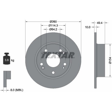 Bremsscheibe Honda T. Accord 03 PRO 92144603