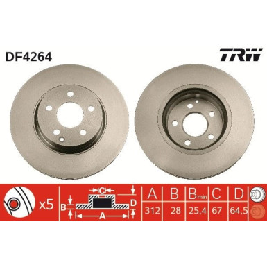 Bremsscheibe Db P. W211 02 DF4264 Bremsscheibe Db P. W211 02 DF4264