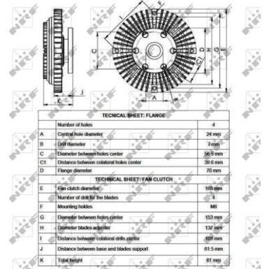 NRF Kühlerlüfterkupplung 49546 NRF Kühlerlüfterkupplung 49546