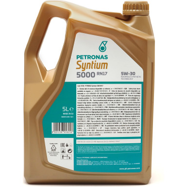 PETRONAS Syntium 5000 RN17 5W-30 5 Liter 70700M12EU