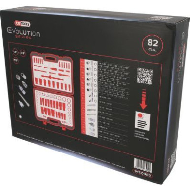 KS TOOLS ZESTAW KLUCZY NASADOWYCH 1/4+3/8+1/2,82SZT.CALOWE 917.0082 KS TOOLS ZESTAW KLUCZY NASADOWYCH 1/4+3/8+1/2,82SZT.CALOWE 917.0082