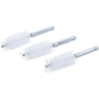 BGS Nylonbürste 19 mm Antrieb Außensechskant 6,3 mm (1/4 ) 3-tlg 3078-19-N