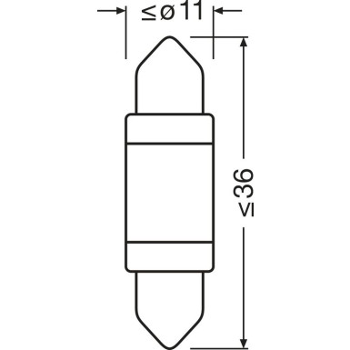 C5W 36 mm LEDriving SL White 6000K 12V Blister 1 Stück