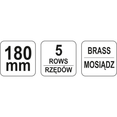 Messingdrahtbürste 5Reihig L180Mm YT-6346