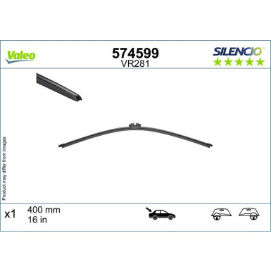 VALEO Silencio Wiper Rear L+RHD 574599 VALEO Silencio Wiper Rear L+RHD 574599