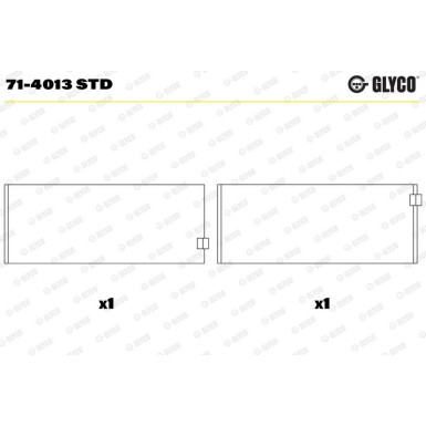 GLYCO Pleuellager 71-4013 STD GLYCO Pleuellager 71-4013 STD
