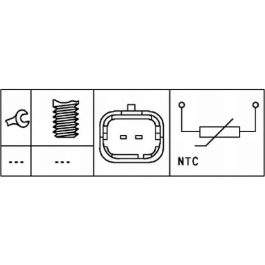 HELLA Sensor, Kühlmitteltemperatur 6PT 009 309-431