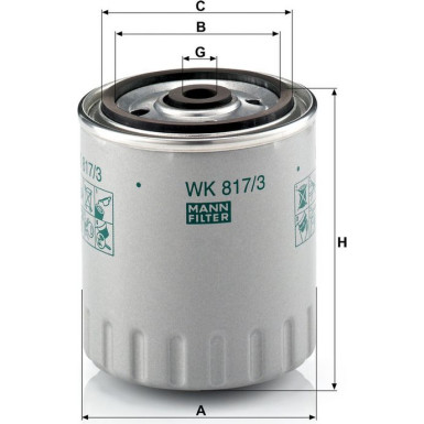 Mann & Hummel Kraftstofffilter PKW MERCEDES WK 817/3 X