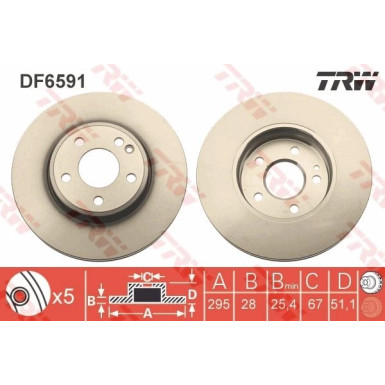 Bremsscheibe Db P. W246/W176 220Cdi 13 DF6591 Bremsscheibe Db P. W246/W176 220Cdi 13 DF6591