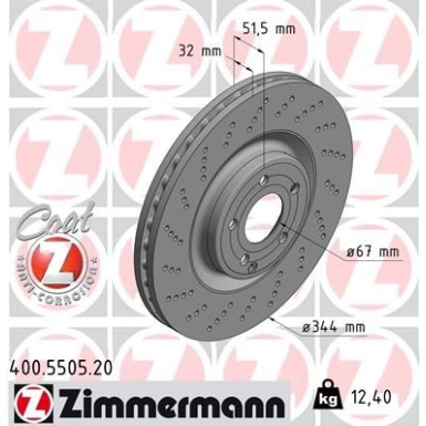 15 481 122 Bremsscheibe VA 400.5505.20 15 481 122 Bremsscheibe VA 400.5505.20