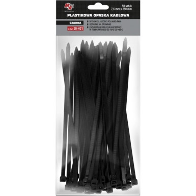 Kabelbinder 7,6X250 (1 Pack 50 Stück) Schwarz 20-H21 Kabelbinder 7,6X250 (1 Pack 50 Stück) Schwarz 20-H21