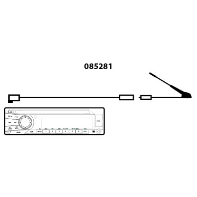 Phonocar Antennen-Adapter Kabel ISO DIN 20 cm Antennen-Adapter Kabel DIN -> ISO 085281