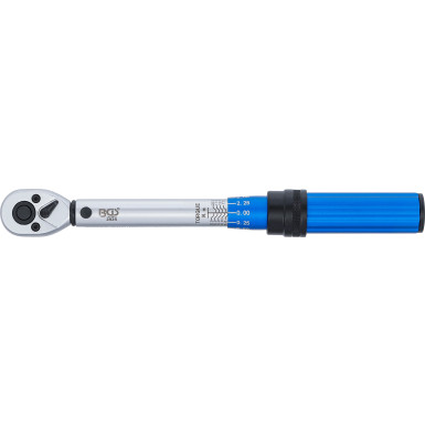 BGS Drehmomentschlüssel Abtrieb Außenvierkant 6,3 mm (1/4 ) 5 - 25 Nm 2825