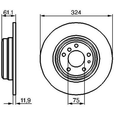 Bremsscheibe HA 0 986 478 095 Bremsscheibe HA 0 986 478 095